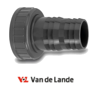 Schlauchtülle 2/3 aus PVC-U Innengewinde x Tülle Grau