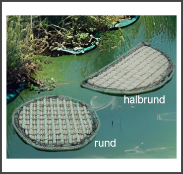 Schwimmende Pflanzeninseln RUND + HALBRUND