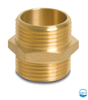 MESSING - NIPPEL mit 2x Außengewinde