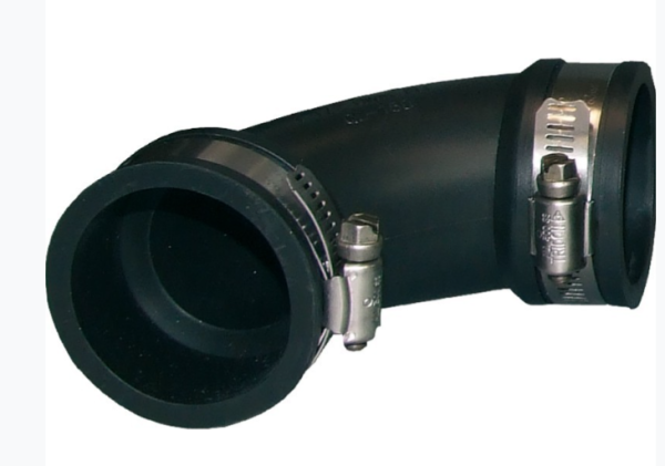 Flexible PVC-Manschette Bogen 90° in verschiedenen Maßen