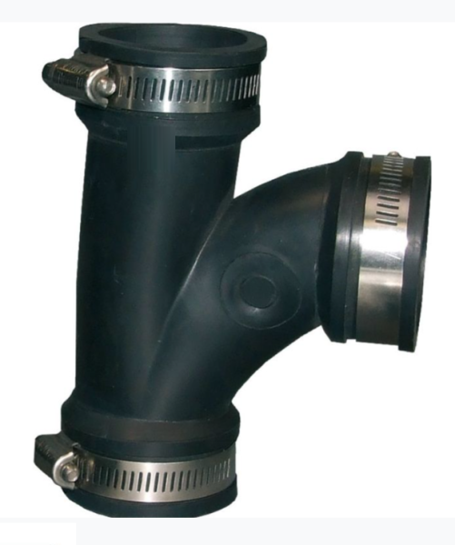 Flexible PVC-Manschette T-Stück 90° in verschiedenen Maßen