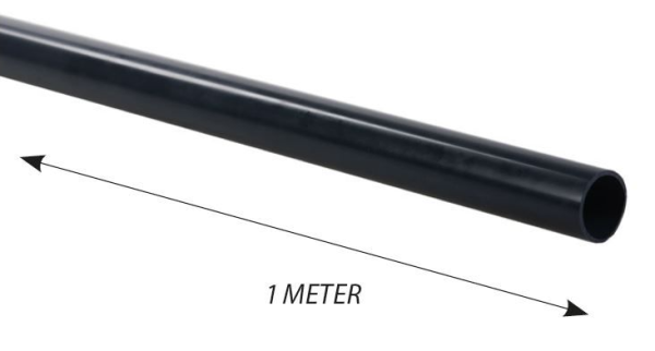 PVC-Druckrohre in verschiedenen Durchmesser. Länge der Rohre 1 Meter