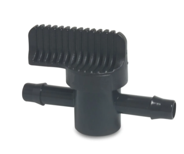 Absperrhahn PA (Nylon) mit 2 x Schlauchtülle