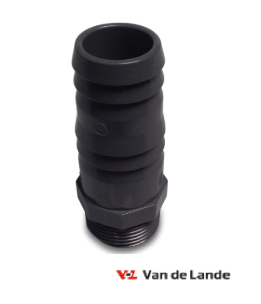 Schlauchtülle PVC-U Außengewinde x Schlauchtülle Grau