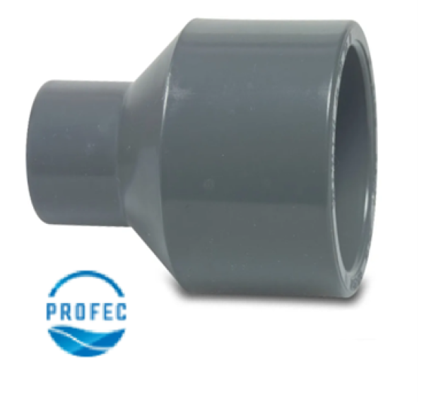 Reduziermuffen PVC-U Arbeitsdruck 16 bar Anschlüsse Klebestutzen/Klebemuffe x Klebemuffe Farbe grau