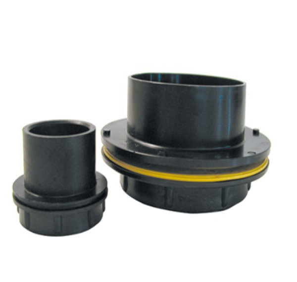 Tank-/Foliendurchführung. Einfach aufschrauben. Mit Dichtung