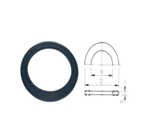 Gummi - Abdichtungsring (EPDM) mit Profil