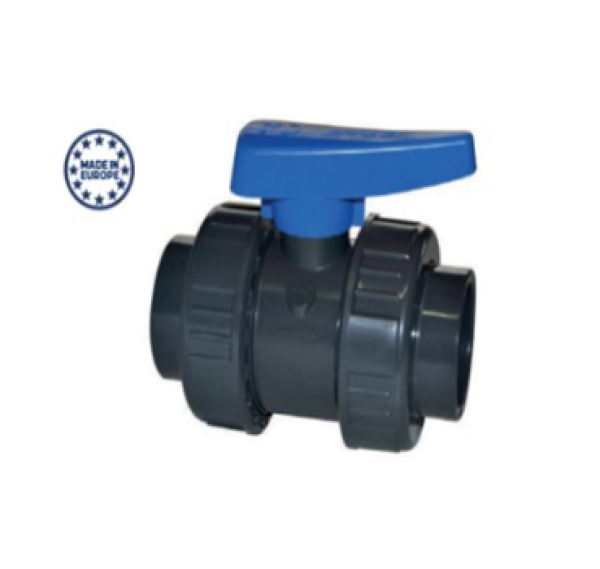 EFFAST - Kugelhähne mit 2 x Klebemuffe und Überwurfmuttern in verschiedenen Maßen