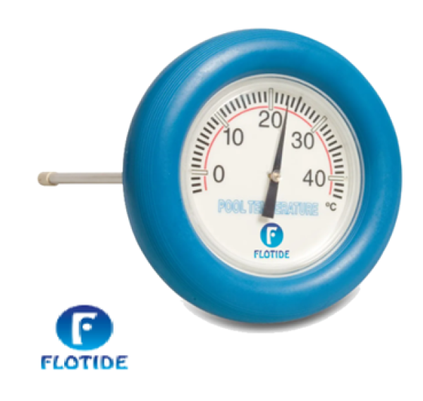Schwimmthermometer von Flotide mit blauem Ring