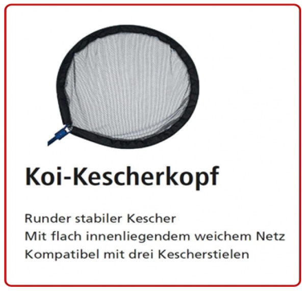 Koi - Kescherkopf rund Durchmesser 80 cm flaches Netz