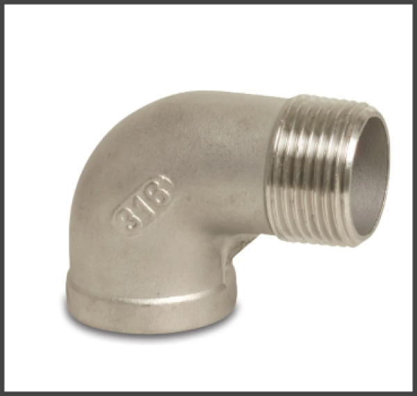 Winkel 90° aus Edelstahl 316 IG x AG 16 bar Arbeitsdruck (Profec)