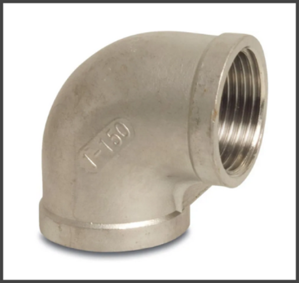 Winkel 90° aus Edelstahl 316 mit 2x Innengewinde 16 bar