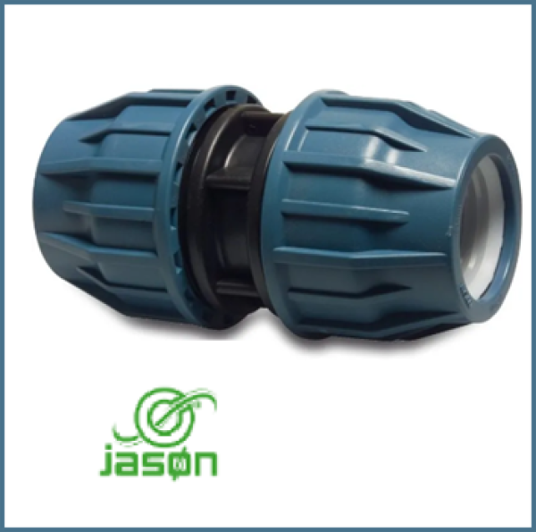 JASON Kupplung PP 2x Klemmverbindung 16 bar Schwarz/Blau