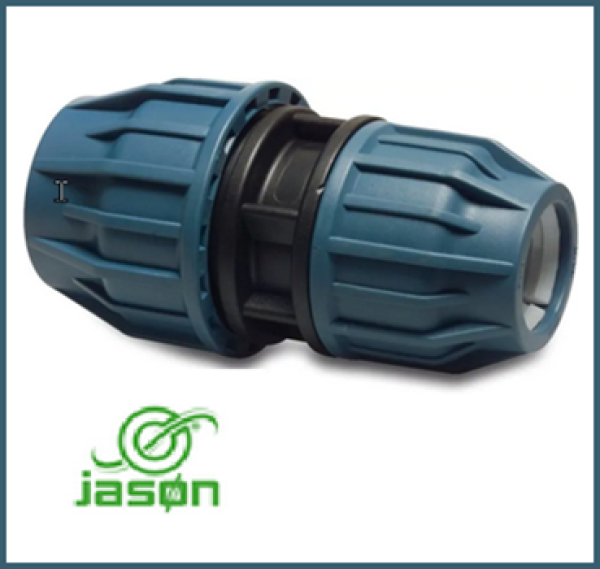 JASON- Reduzierkupplung reduziert PP 2x Klemmverbindung 16 bar Schwarz/Blau