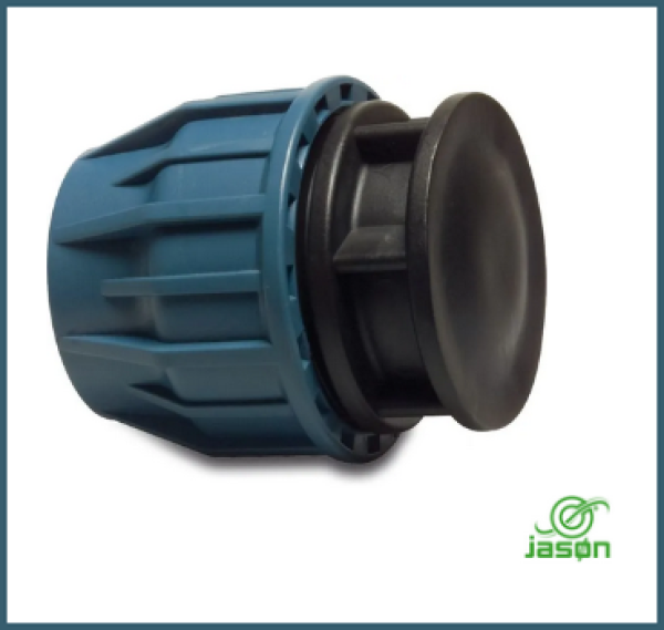 JASON-Kappe PP 1x Klemmverbindung 16 bar Schwarz/Blau