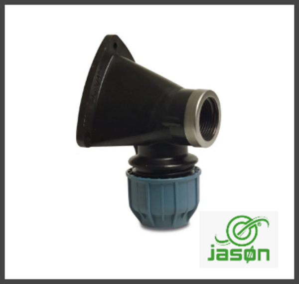 JASON Wandscheibe aus PP-Material Klemm x IG 16 bar Schwarz/Blau