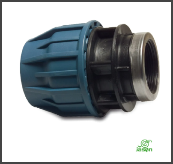 JASON Kupplung PP-Material Klemm x IG 16 bar Schwarz/Blau