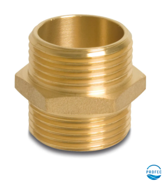 MESSING - NIPPEL mit 2x Außengewinde