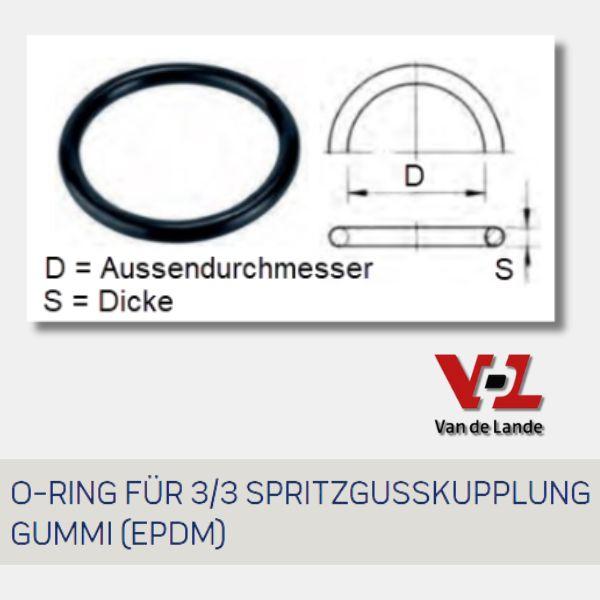 O-Ring für 3/3 Spritzgusskupplung Gummi (EPDM)